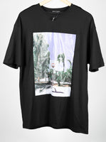 Men's Shein Basketball Court Black Graphic T-Shirt- Size Small