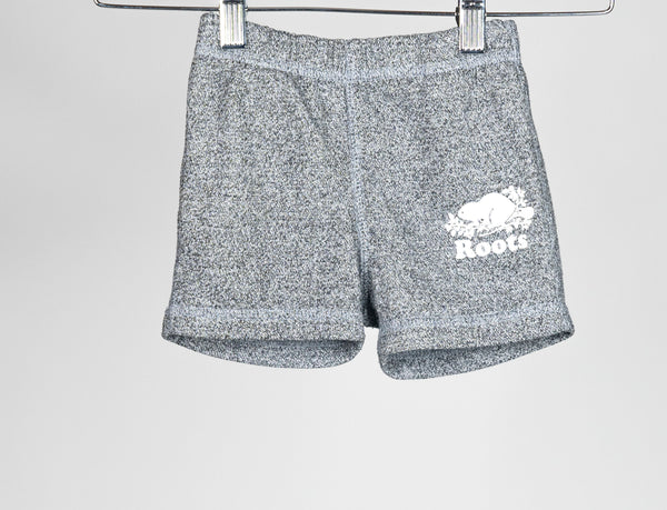 Boy's Baby Roots Grey Logo Shorts- Size 18-24 Months