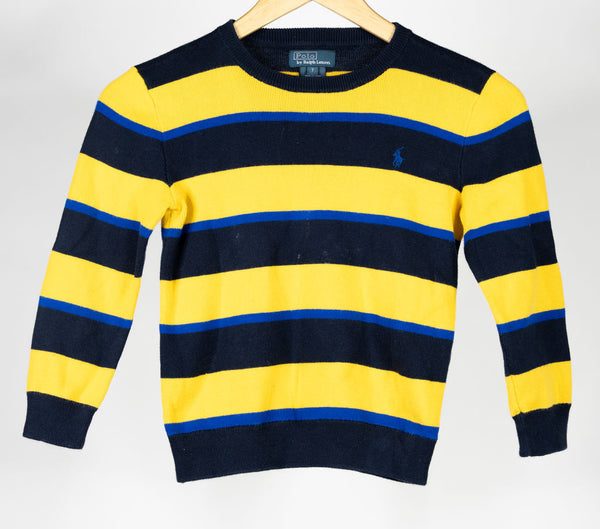 Boy's Polo By Ralph Lauren Striped Sweater- Size 7 Years