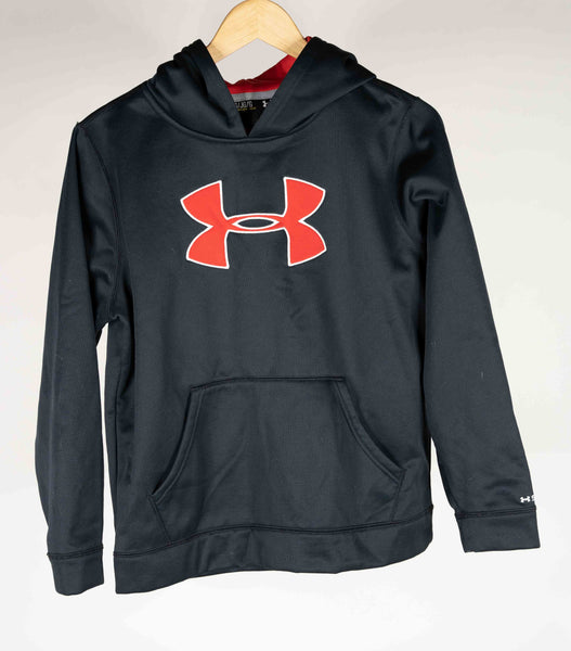 Boy's Under Armour Black & Red Hoodie- Size 14 Years