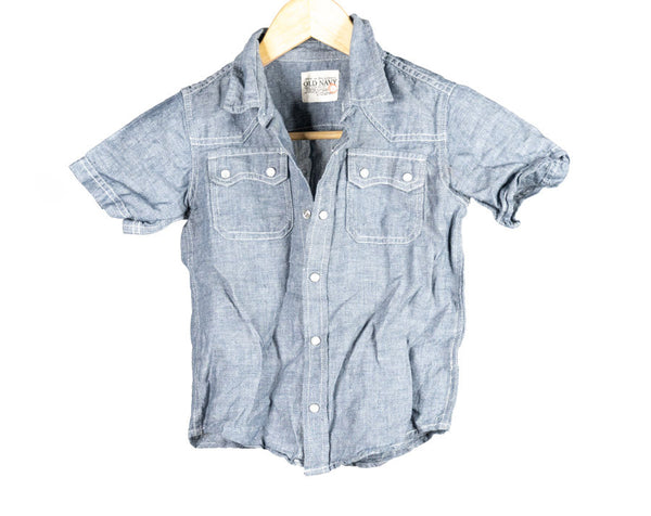 Boy's Old Navy Linen Button Up- Size 5T