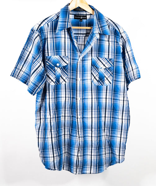 Men's Beverly Hills Polo Club Plaid Shirt- Size XL