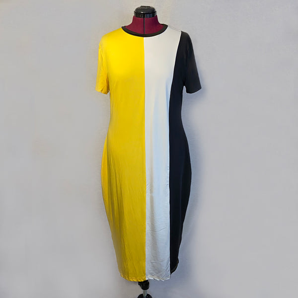 Ladies No Name Colorblock Dress- Size 2XL